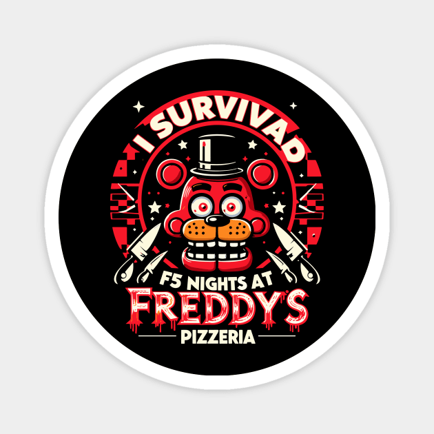 I Survived Five Nights at Freddy's Pizzeria Magnet by Rizstor